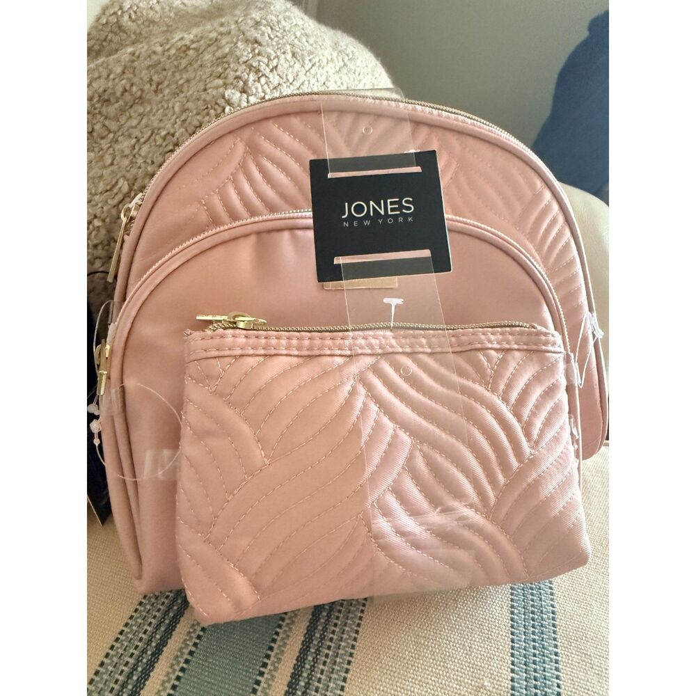 NWT Jones New York Cosmetic Bag Set with Travel Toiletry Bottle